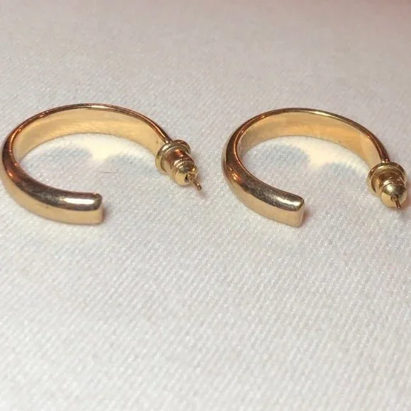 Vintage Vendome Gold Hoops c.1980's - Picture 1 of 5